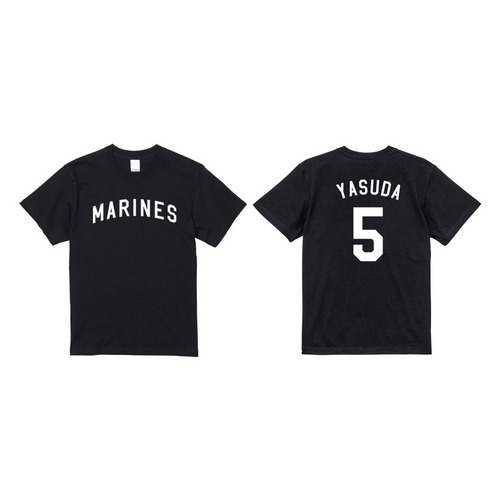 全選手展開 ネーム＆ナンバー半袖Tシャツ(ALTロゴ) ブラック 詳細画像 受注パターン 1