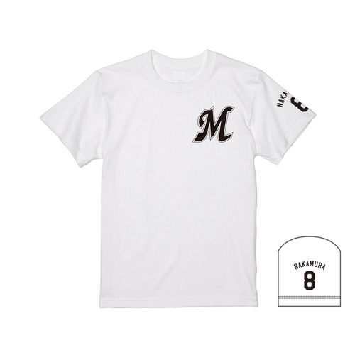 全選手展開 半袖Tシャツ(Mロゴ) ホワイト 詳細画像 受注パターン 1