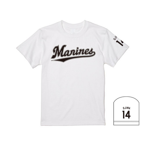 全選手展開 半袖Tシャツ(Marinesロゴ) ホワイト 詳細画像 受注パターン 1