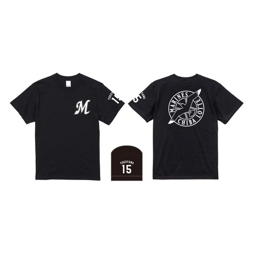 全選手展開 半袖Tシャツ(Mロゴ＆プライマリーマーク) ブラック