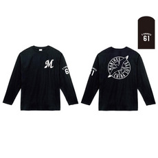 全選手展開 長袖Tシャツ(Mロゴ＆プライマリーマーク) ブラック