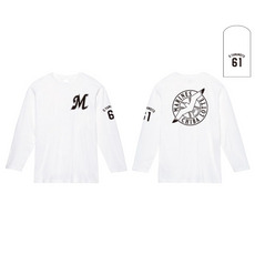 全選手展開 長袖Tシャツ(Mロゴ＆プライマリーマーク) ホワイト