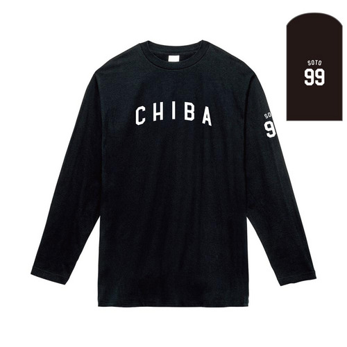 全選手展開 長袖Tシャツ(VISITORロゴ)  ブラック 詳細画像 受注パターン 1