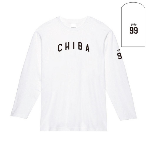 全選手展開 長袖Tシャツ(VISITORロゴ)  ホワイト 詳細画像 受注パターン 1