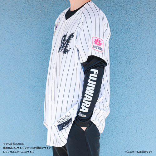 全選手展開 ユニホームコーデ ドライロングTシャツ ホワイト 詳細画像 受注パターン 2