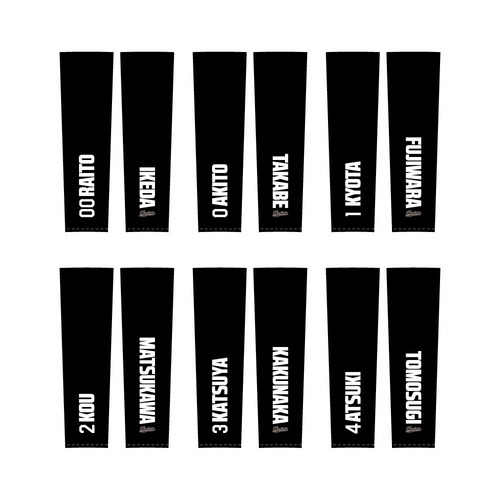 全選手展開 ユニホームコーデ ドライロングTシャツ ブラック 詳細画像 受注パターン 3