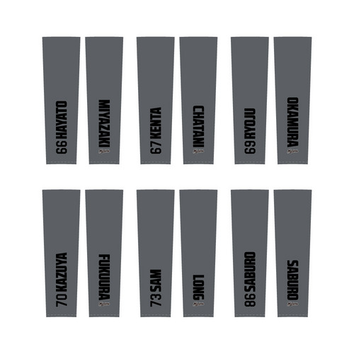 全選手展開 ユニホームコーデ ドライロングTシャツ グレー 詳細画像 受注パターン 13