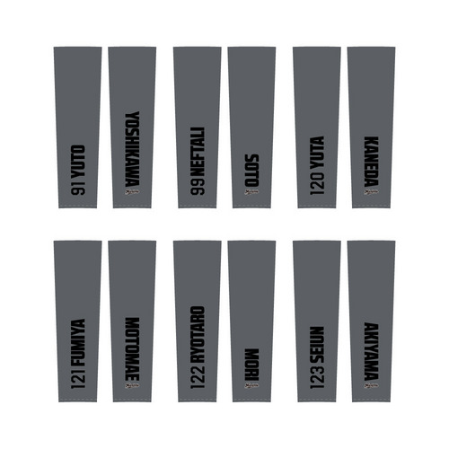 全選手展開 ユニホームコーデ ドライロングTシャツ グレー 詳細画像 受注パターン 14