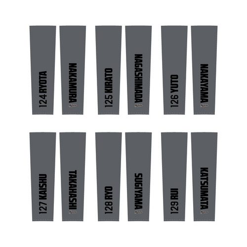 全選手展開 ユニホームコーデ ドライロングTシャツ グレー 詳細画像 受注パターン 15