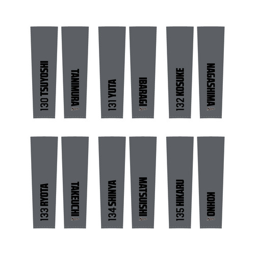 全選手展開 ユニホームコーデ ドライロングTシャツ グレー 詳細画像 受注パターン 16