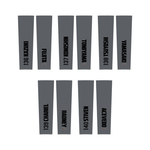 全選手展開 ユニホームコーデ ドライロングTシャツ グレー 詳細画像 受注パターン 17