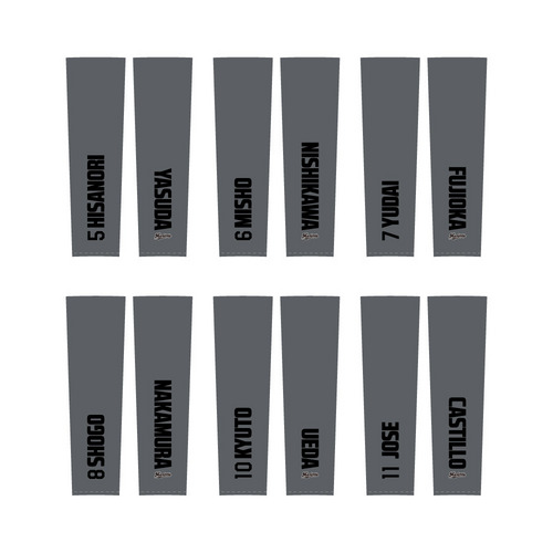 全選手展開 ユニホームコーデ ドライロングTシャツ グレー 詳細画像 受注パターン 4