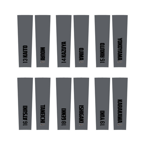 全選手展開 ユニホームコーデ ドライロングTシャツ グレー 詳細画像 受注パターン 5