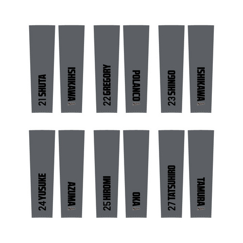 全選手展開 ユニホームコーデ ドライロングTシャツ グレー 詳細画像 受注パターン 6