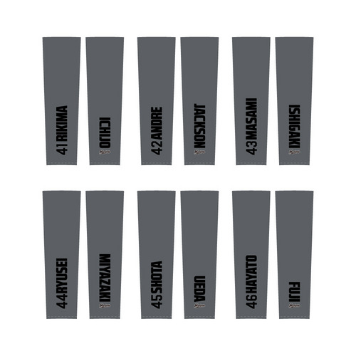 全選手展開 ユニホームコーデ ドライロングTシャツ グレー 詳細画像 受注パターン 9