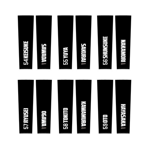 全選手展開 ユニホームコーデ ビッグシルエットロングTシャツ ブラック 詳細画像 受注パターン 11