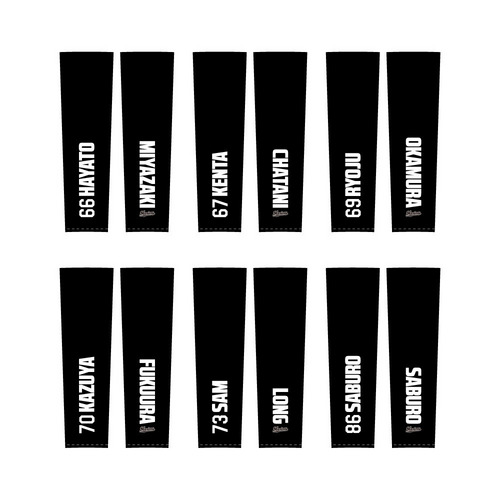 全選手展開 ユニホームコーデ ビッグシルエットロングTシャツ ブラック 詳細画像 受注パターン 13