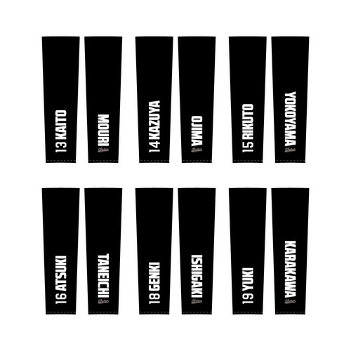 全選手展開 ユニホームコーデ ビッグシルエットロングTシャツ ブラック 詳細画像 受注パターン 5