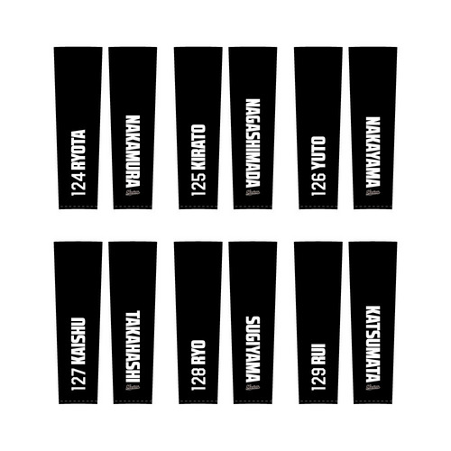 全選手展開 ユニホームコーデ  ラグランTシャツ ブラック 詳細画像 受注パターン 14