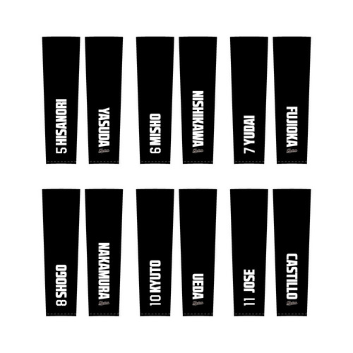 全選手展開 ユニホームコーデ  ラグランTシャツ ブラック 詳細画像 受注パターン 3