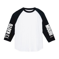 全選手展開 ユニホームコーデ  ラグランTシャツ ホワイト×ブラック