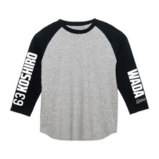 全選手展開 ユニホームコーデ  ラグランTシャツ グレー×ブラック