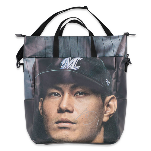 #1藤原 直筆サイン入り2025球場正面ターポリン幕リメイクトートバッグ