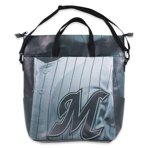 #1藤原 直筆サイン入り2025球場正面ターポリン幕リメイクトートバッグ