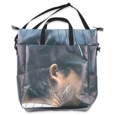 #7藤岡 直筆サイン入り2025球場正面ターポリン幕リメイクトートバッグ