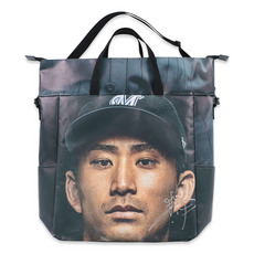 #14小島 直筆サイン入り2025球場正面ターポリン幕リメイクトートバッグ