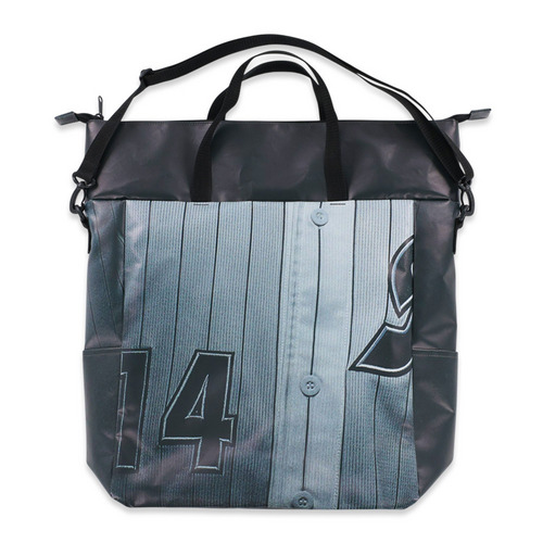 #14小島 直筆サイン入り2025球場正面ターポリン幕リメイクトートバッグ