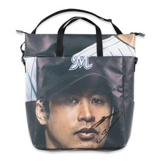 #16種市 直筆サイン入り2025球場正面ターポリン幕リメイクトートバッグ