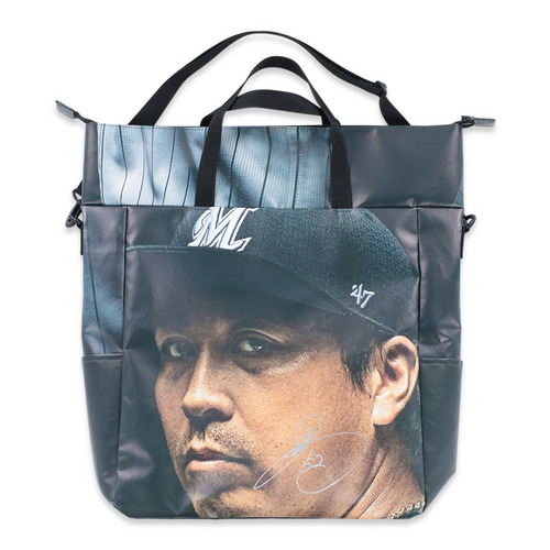 #52益田 直筆サイン入り2025球場正面ターポリン幕リメイクトートバッグ