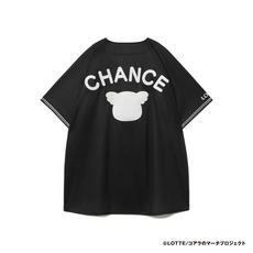 チャンスくん キッズベースボールシャツ ブラック 詳細画像