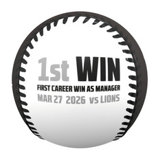 サブロー監督 初勝利記念 ピクチャーボール 詳細画像