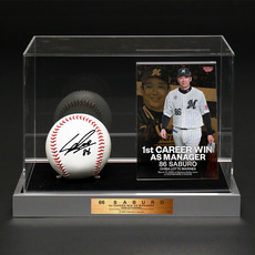 サブロー監督 初勝利記念 直筆サインボール＆オリジナルトレカセット