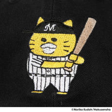 ノラネコぐんだん&times;千葉ロッテマリーンズ 刺繍キャップ 詳細画像