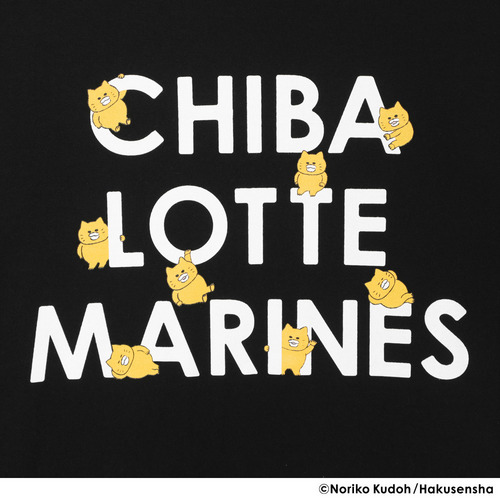 ノラネコぐんだん&times;千葉ロッテマリーンズ Tシャツ ブラック 詳細画像 ブラック 6