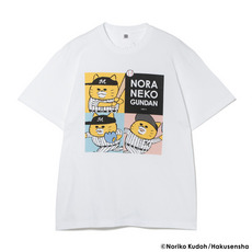 ノラネコぐんだん×千葉ロッテマリーンズ Tシャツ ホワイト