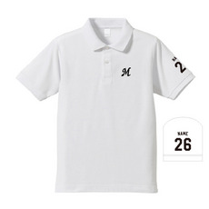 【ネーム・ナンバーカスタム】2026父の日 ポロシャツ ホワイト