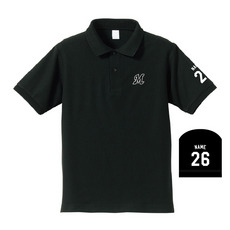 【ネーム・ナンバーカスタム】2026父の日 ポロシャツ ブラック