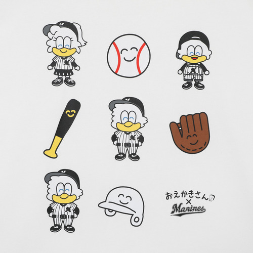 おえかきさん&times;MARINES 野球Ｔシャツ 詳細画像 ホワイト 4