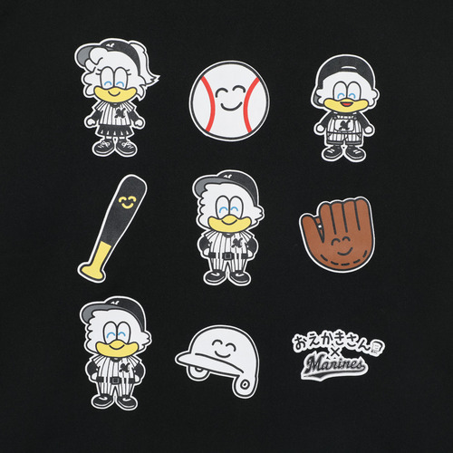 おえかきさん&times;MARINES 野球Ｔシャツ 詳細画像 ブラック 4