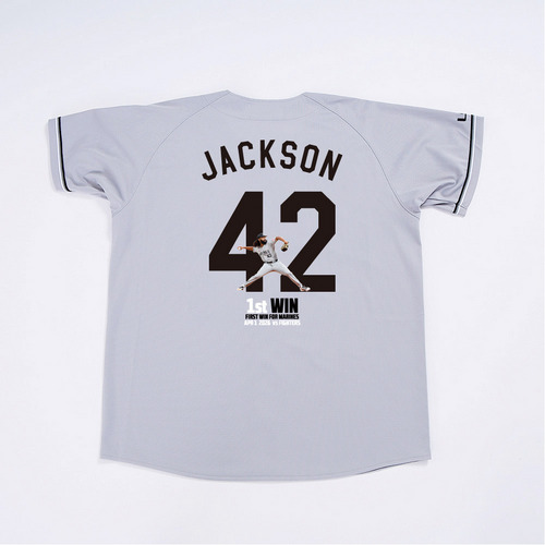アンドレ・ジャクソン投手 移籍後初勝利記念 ユニホーム(DTF加工) 詳細画像 ALT 1