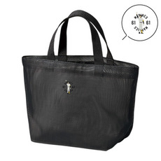 18選手展開 ワンポイント刺繍メッシュミニトートバッグ 詳細画像