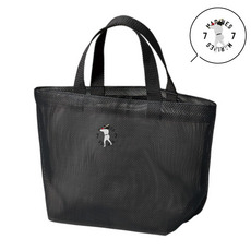 18選手展開 ワンポイント刺繍メッシュミニトートバッグ 詳細画像