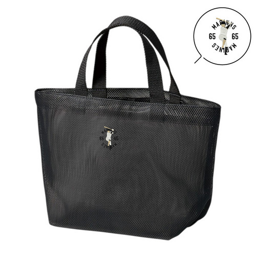 18選手展開 ワンポイント刺繍メッシュミニトートバッグ 詳細画像 ブラック 17