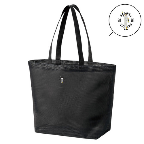 18選手展開 ワンポイント刺繍メッシュトートバッグ 詳細画像 ブラック 15