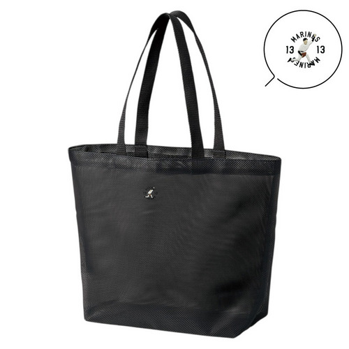 18選手展開 ワンポイント刺繍メッシュトートバッグ 詳細画像 ブラック 4