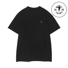 18選手展開 ワンポイント刺繍Tシャツ ブラック(VISITOR) 詳細画像